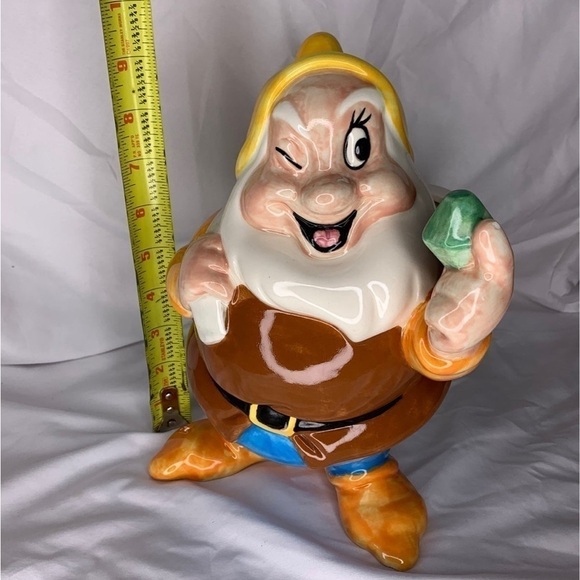 VTG Disney Treasure Craft Snow White & The Seven Dwarfs HAPPY Ceramic Utensil - Picture 8 of 8